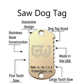 GRIM WORKSHOP®: Dog Tag Saw EDC Saw Necklace