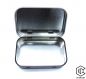Preview: Blechdose rechteckig, schwarz, 95x62x22 mm mit EDC-World-Logo