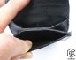 Mobile Preview: Straußenleder Bein Geldbörse hufeisenförmig mit 2 Geldfächern, schwarz