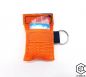 Preview: Beatmungsmaske (CPR) in Minitasche mit Schlüsselring orange