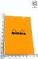 Preview: RHODIA®: Notizblock No.11, A7 kariert, orange