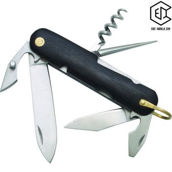 baladéo®: Taschenmesser 'Fifties', Griff aus schwarzem Staminaholz