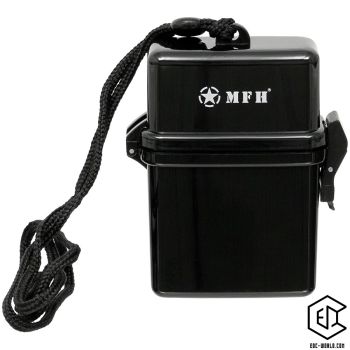 MFH®: Box, Kunststoff, wasserdicht, Nackenband, schwarz