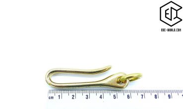 Messing U-Haken mit Ring