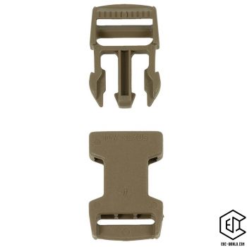 Preview: Steckschnalle ITW "Nexus", coyote 20 mm