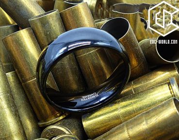 Ring Hartmetall schwarz, Größe 12 (ca. 22 mm)