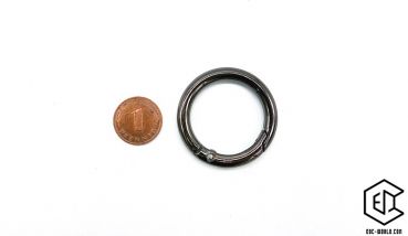 Schlüsselring Metall schwarz glänzend 34 mm