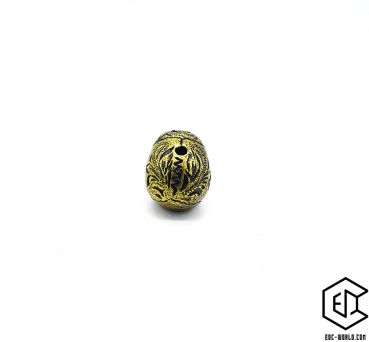 Endperle Paracord Totenkopf groß messingfarben