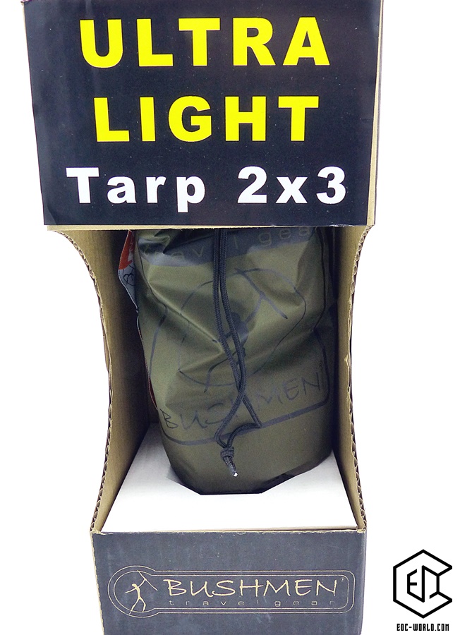 EDC-World - BUSHMEN®: ULTRALIGHT Tarp, 2x3, dark oliv