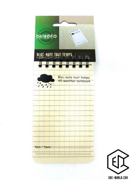 baladéo®: Notiz Schreibblock kariert wasserfest