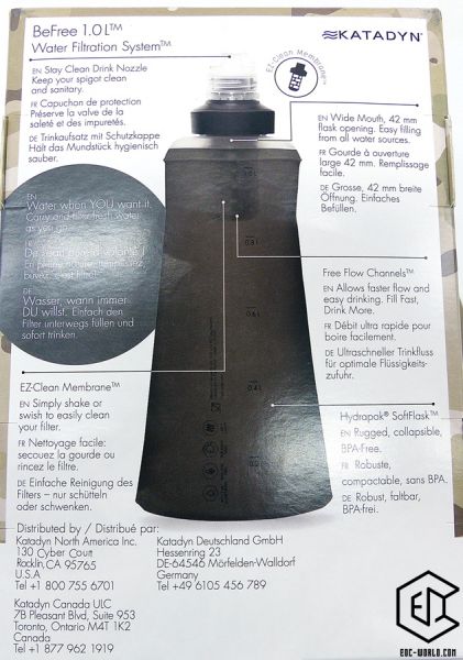Wasserfilter, Katadyn®, "Tactical BeFree", 1 l