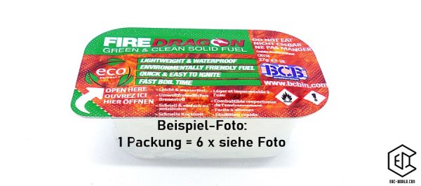 BCB®: FIREDRAGON Brennstoff, 162 g (6 Block à 27 g)