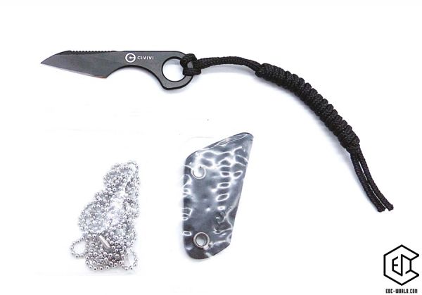 CIVIVI®: Feststehendes Messer Gramis Black Mini Neck Knife