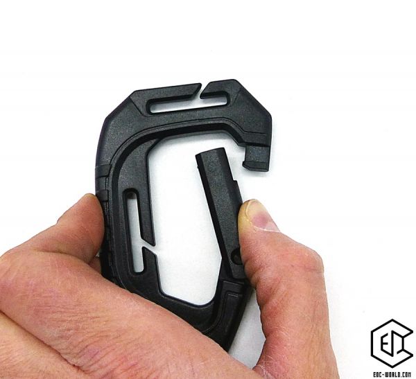 Karabiner Plastik, schwarz
