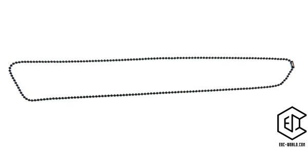 Kugelkette, Edelstahl, schwarz, 1000 mm