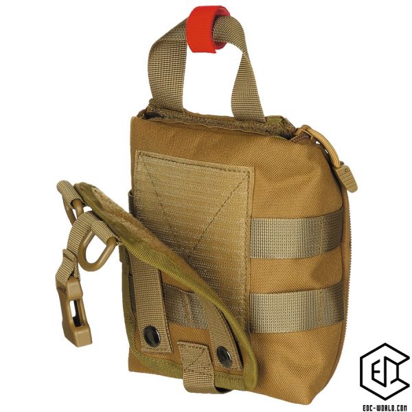 Erste Hilfe Tasche mit Inhalt: MFH®: Tasche, Erste-Hilfe, klein, "MOLLE IFAK", coyote tan