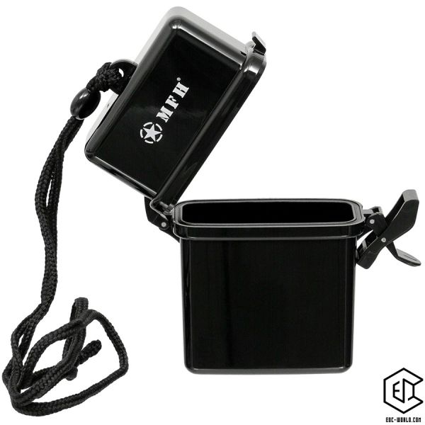 MFH®: Box, Kunststoff, wasserdicht, Nackenband, schwarz