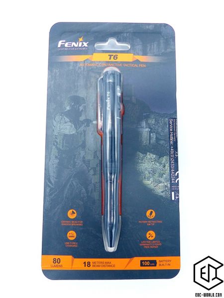 Fenix® T6 taktischer Kugelschreiber Penlight schwarz