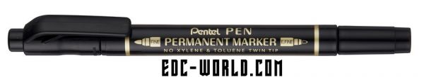 Pentel® Permanent Marker beidseitig schwarz 0,3/1,2 mm