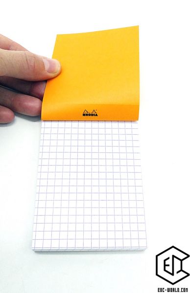 RHODIA®: Notizblock No.11, A7 kariert, orange