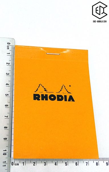 RHODIA®: Notizblock No.11, A7 kariert, orange