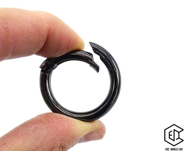 Schlüsselring Metall schwarz glänzend 34 mm