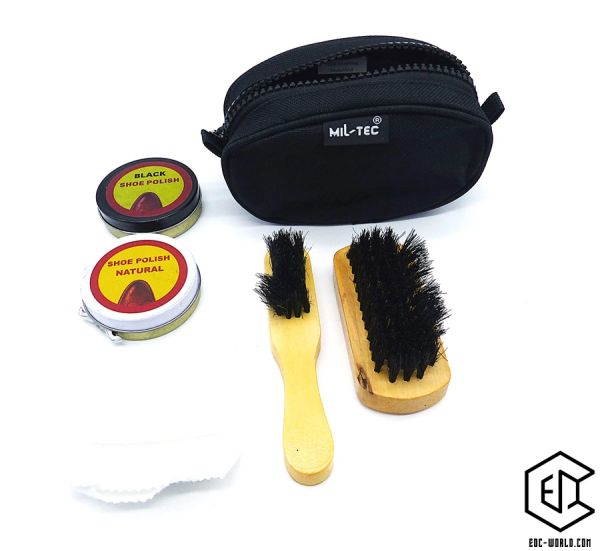 MILT-TEC®: Schuhputzset, schwarz