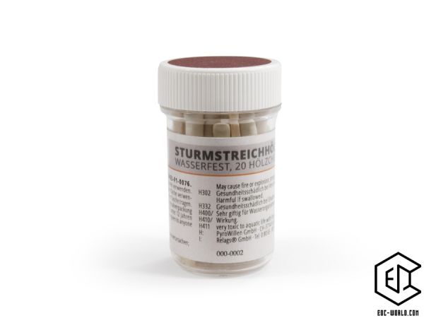 Origin Outdoors®: Wasserfeste Sturmstreichhölzer 20 Stück, 1 Dose