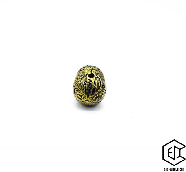 Endperle Paracord Totenkopf groß messingfarben